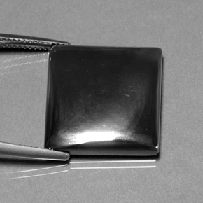 Hematites Gris negro natural de 27.88 ct, Corte Baguette, Opaco