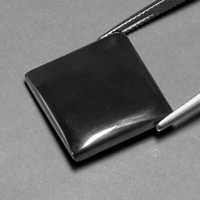 Hematites Gris negro natural de 27.88 ct, Corte Baguette, Opaco