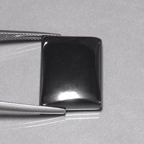 Hematita gris natural de 30,02 ct, baguette, opaco
