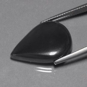 Hematites Gris negro natural de 20.78 ct, En forma de pera, Opaco