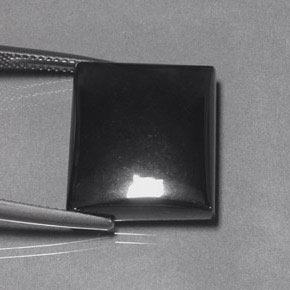 Hematites Gris negro natural de 29.22 ct, Corte Baguette, Opaco