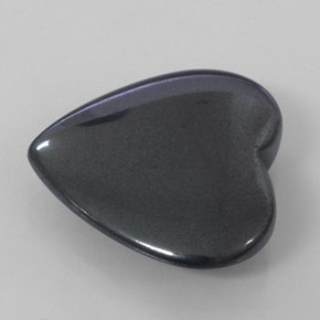 Hematita negro y gris natural de 22,68 ct, forma de corazón, opaco