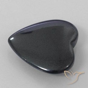 Hematites Gris negro natural de 22.70 ct, Corazón, Opaco