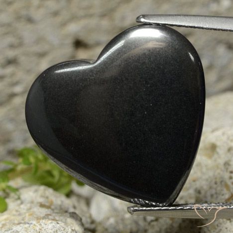 23.09ct Natural Gris oscuro Hematites, Corazón, Opaco