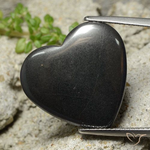 23.05ct Natural Gris oscuro Hematites, Corazón, Opaco