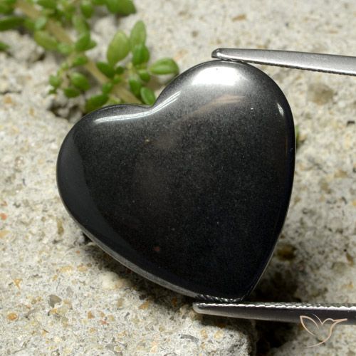23.57ct Natural Gris oscuro Hematites, Corazón, Opaco