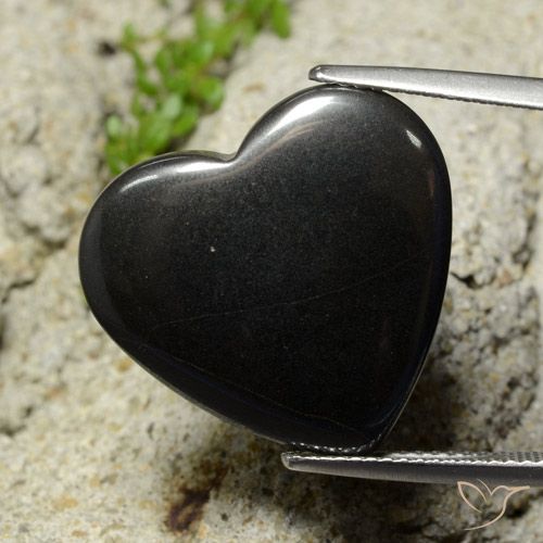 22.87ct Natural Gris oscuro Hematites, Corazón, Opaco