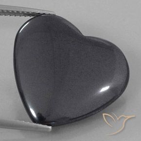 22.83ct Natural Gris oscuro Hematites, Corazón, Opaco