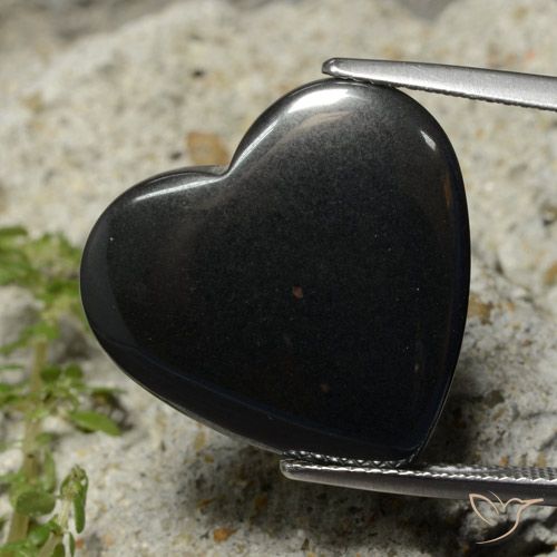 23.50ct Natural Gris oscuro Hematites, Corazón, Opaco
