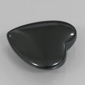 Hematita gris natural de 23,17 ct, forma de corazón, opaco