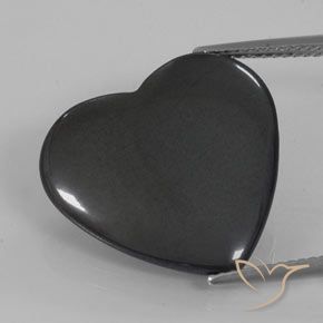 22.91ct Natural Gris oscuro Hematites, Corazón, Opaco