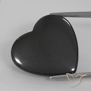 23.32ct Natural Gris negro Hematites, Corazón, Opaco