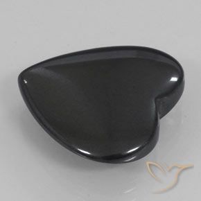 Hematites Gris negro natural de 23.32 ct, Corazón, Opaco