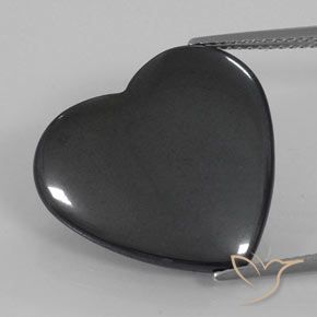 22.84ct Natural Verde medio Hematites, Corazón, Opaco