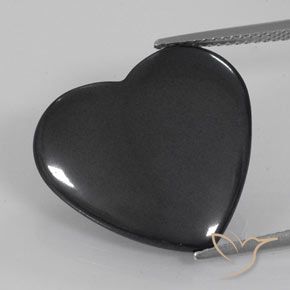 22.57ct Natural Gris oscuro Hematites, Corazón, Opaco