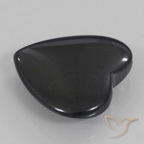 Hematites Gris oscuro natural de 22.57 ct, Corazón, Opaco