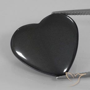 22.86ct Natural Gris oscuro Hematites, Corazón, Opaco