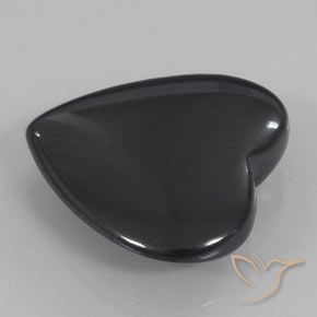 Hematites Gris negro natural de 23.38 ct, Corazón, Opaco
