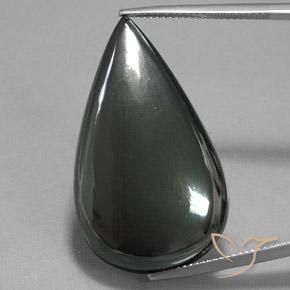 53.68ct Natural Gris oscuro Hematites, En forma de pera, Opaco