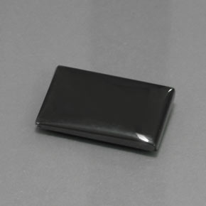 Hematita gris natural de 27,19 ct, baguette, opaco
