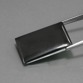 Hematita gris natural de 27,19 ct, baguette, opaco