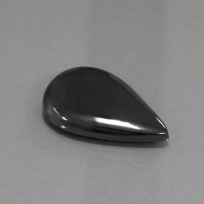 Hematita negro y gris natural de 28,96 ct, en forma de pera, opaco