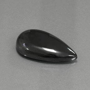 Hematites Gris negro natural de 30.66 ct, En forma de pera, Opaco