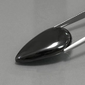 Hematites Gris negro natural de 30.66 ct, En forma de pera, Opaco