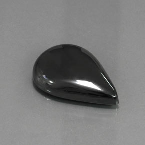 Hematita gris natural de 36,01 ct, en forma de pera, opaco