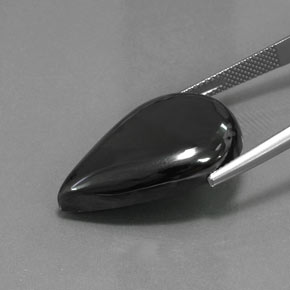 Hematita gris natural de 36,01 ct, en forma de pera, opaco