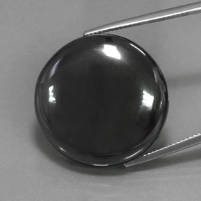 Hematites Gris negro natural de 52.97 ct, Corte Redondo, Opaco