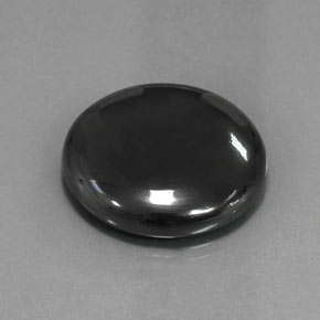 Hematites Gris negro natural de 52.97 ct, Corte Redondo, Opaco
