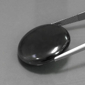 Hematites Gris negro natural de 52.97 ct, Corte Redondo, Opaco