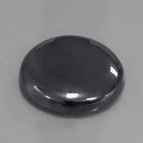 Hematites Gris negro natural de 43.76 ct, Corte Redondo, Opaco