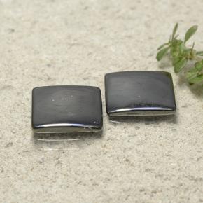 Gemas de hematita gris natural de 9,57 ct, cuadrado, opaco