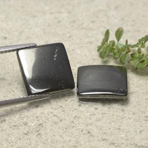 Gemas de hematita gris natural de 9,57 ct, cuadrado, opaco
