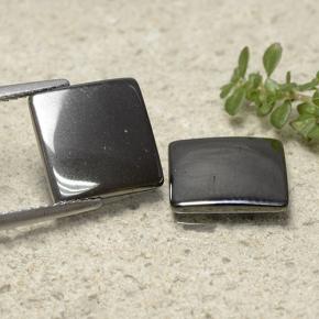 Gemas de hematita gris natural de 9,10 ct, cuadrado, opaco