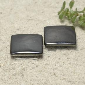 Gemas de hematita gris natural de 9,10 ct, cuadrado, opaco