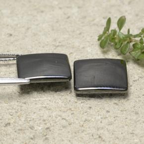 Gemas de hematita gris natural de 9,10 ct, cuadrado, opaco