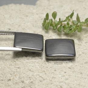 Gemas de Hematites Gris negro natural de 9.68 ct, Cuadrado, Opaco