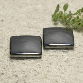Gemas de hematita gris natural de 9,77 ct, cuadrado, opaco