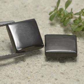 Gemas de hematita gris natural de 6,62 ct, cuadrado, opaco