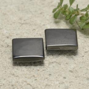 Gemas de hematita gris natural de 4,91 ct, cuadrado, opaco