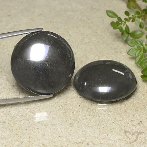 79.32ctw Natural Gris plateado Hematites, Redondo, Opaco