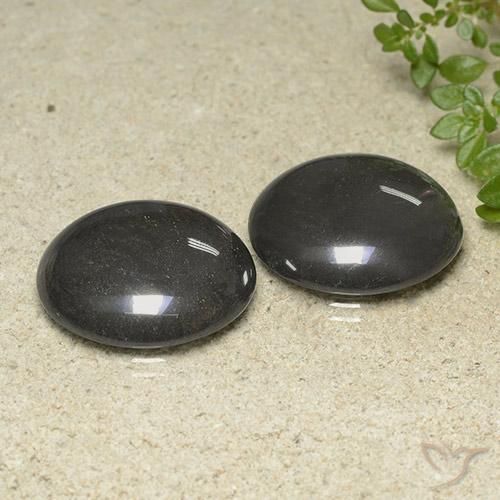 Gemas de Hematites Gris plateado natural de 79.32 ct, Redondo, Opaco