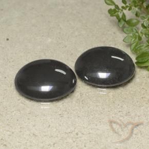 Gemas de Hematites Gris negro natural de 80.74 ct, Redondo, Opaco