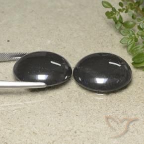 Gemas de Hematites Gris negro natural de 80.74 ct, Redondo, Opaco