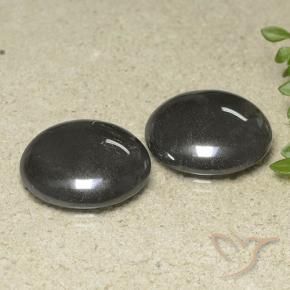 Gemas de Hematites Gris oscuro natural de 65.25 ct, Redondo, Opaco
