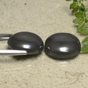 Gemas de Hematites Gris oscuro natural de 40.08 ct, Redondo, Opaco