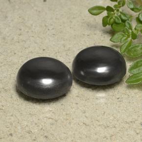 Gemas de Hematites Gris negro natural de 32.54 ct, Corte Redondo, Opaco